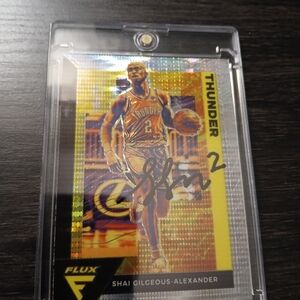 Panini Yellow Holographic Shai Gilgeous-Alexander Thunder Card